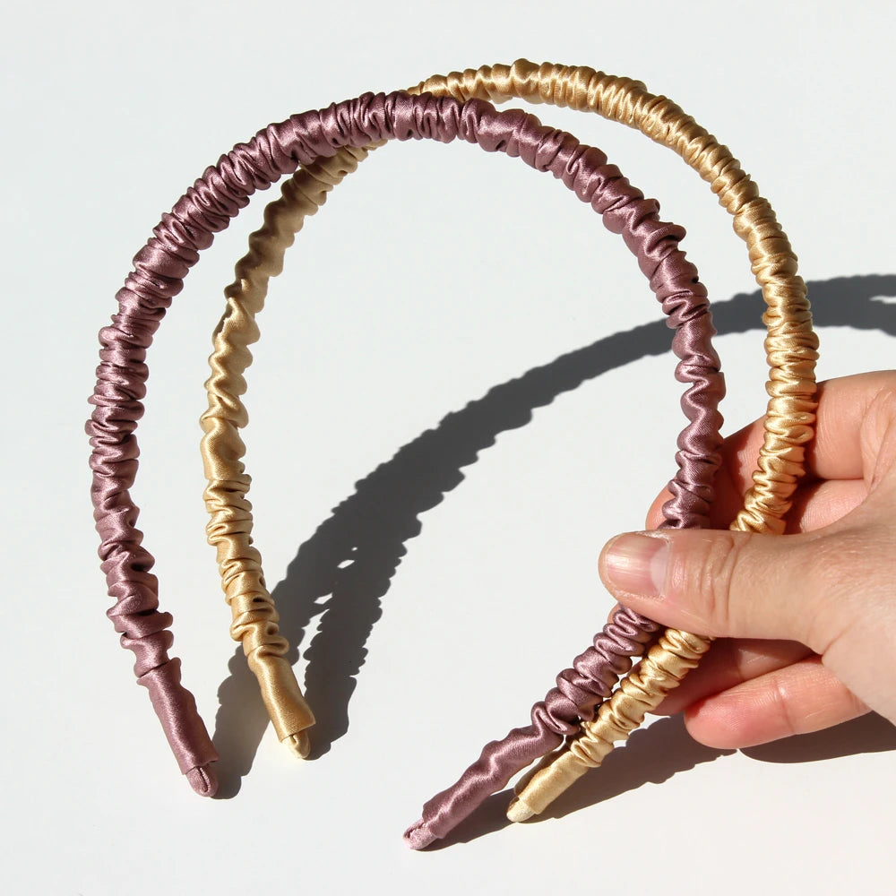 100% Mulberry Silk Hair Hoop Band Headbands