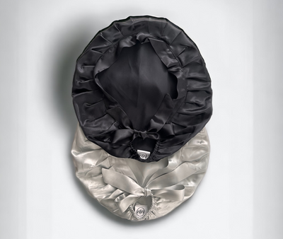 100% Mulberry Silk Bonnet Sleep Cap with Adjustable Ribbons