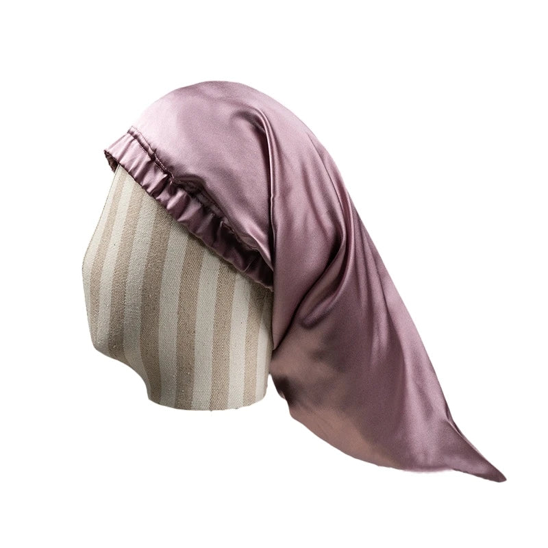 100% Mulberry Silk -Long Hair Nightcap