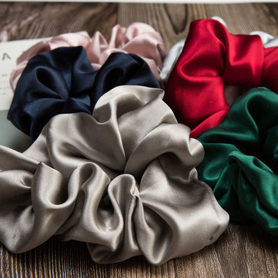 100% Pure Silk Hair Scrunchies Over-Sized 6CM