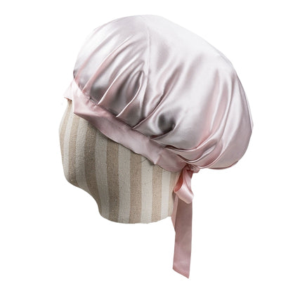 100% Mulberry Silk Bonnet Sleep Cap with Adjustable Ribbons