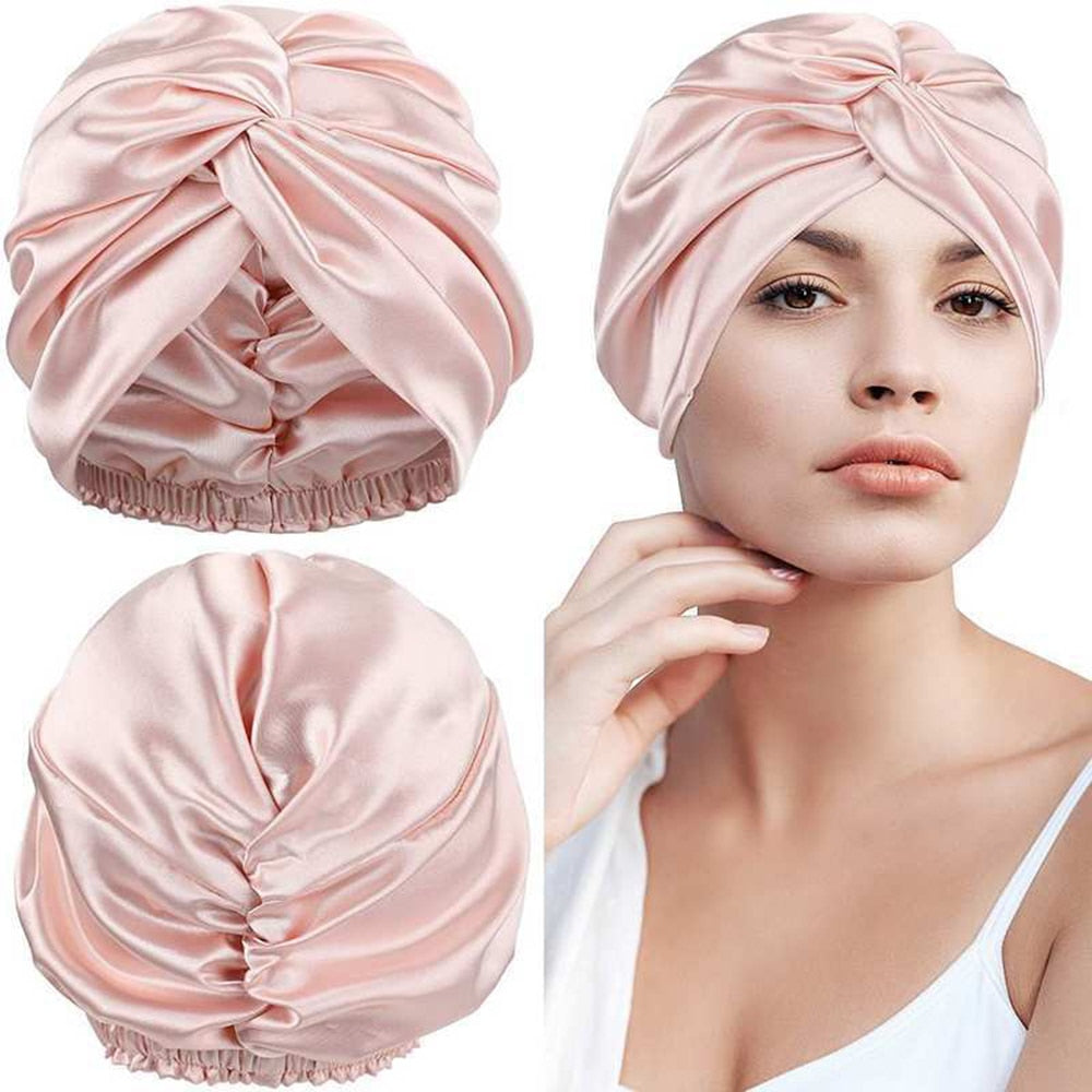 100% Mulberry Silk- Double Layer Bonnet