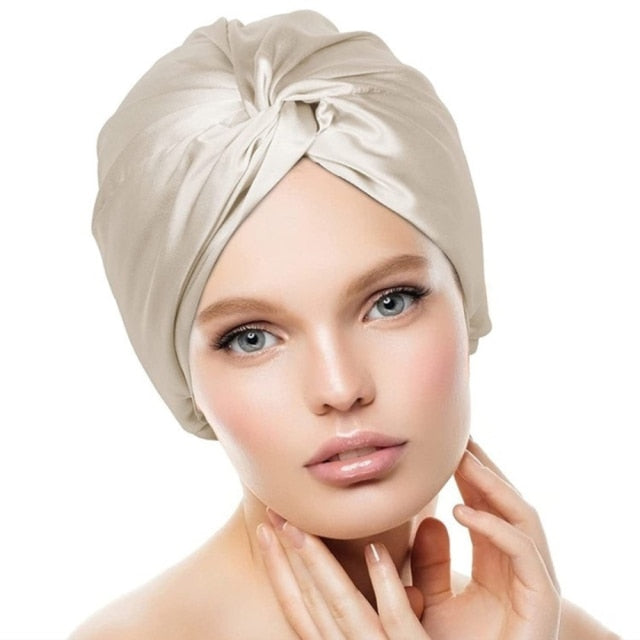 100% Mulberry Silk- Double Layer Bonnet